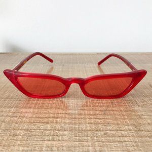 POPPY LISSIMAN RED CLEAR LE SKINNY SUNGLASSES
